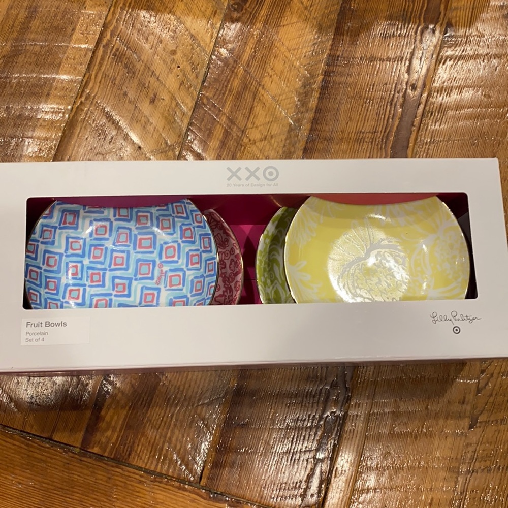 Lilly Pulitzer for Target Set of 4 Porcelain Fruit Bowls